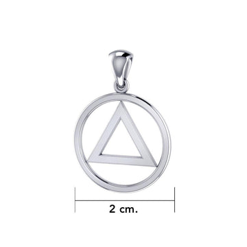 AA Symbol Silver Pendant JP014 - Jewelry
